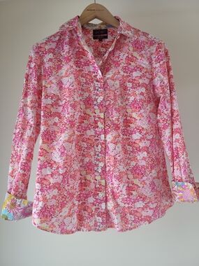 Lord & Taylor Liberty Art Fabrics Floral Cotton Shirt XS